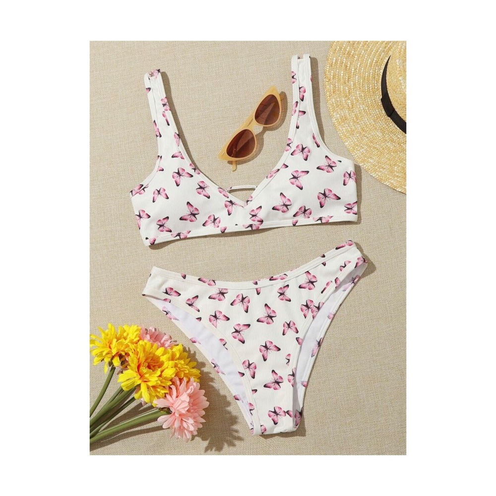 Butterfly Print Bikini Swimsuit